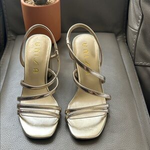 Unisa Metallic Strappy Heels